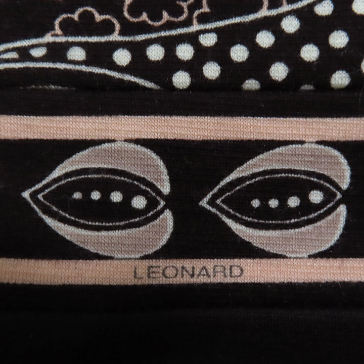 素晴らしいLEONARD FASHIONワンピースダークブラウンウールレディース38