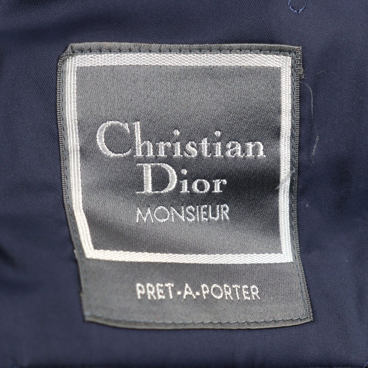 素晴らしいクリスチャン・ディオール MONSIEUR ブレザー ロゴボタン、全面ロゴ裏地、ウール