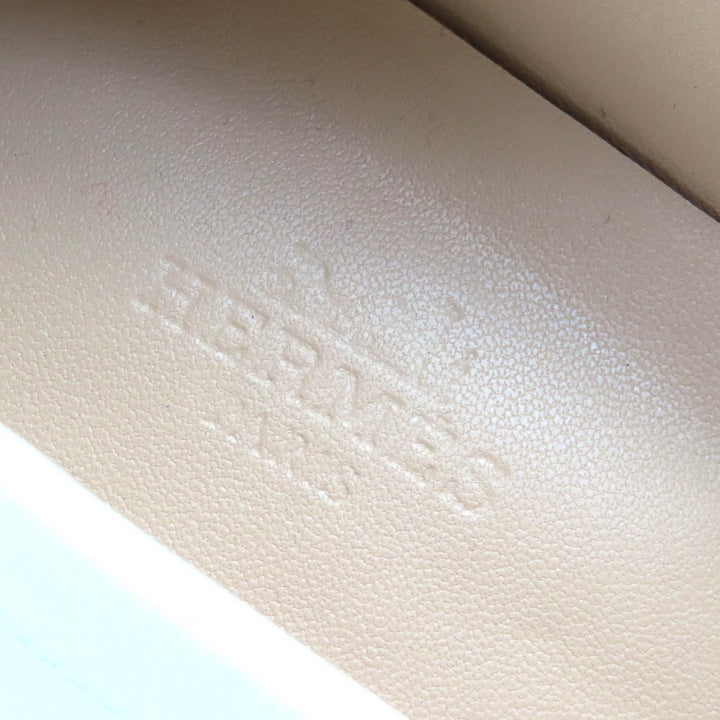 新品 HERMES パンプス エリーゼ 70 レザー ホワイト ベージュ レディース 36.5
