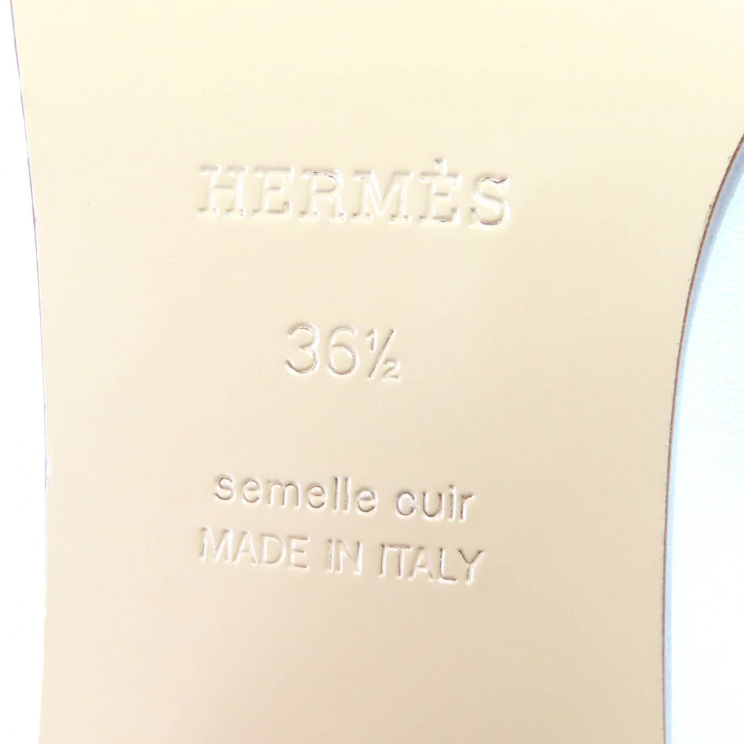 新品 HERMES パンプス エリーゼ 70 レザー ホワイト ベージュ レディース 36.5