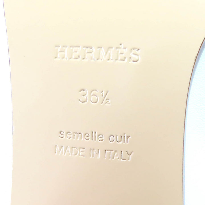 新品 HERMES パンプス エリーゼ 70 レザー ホワイト ベージュ レディース 36.5
