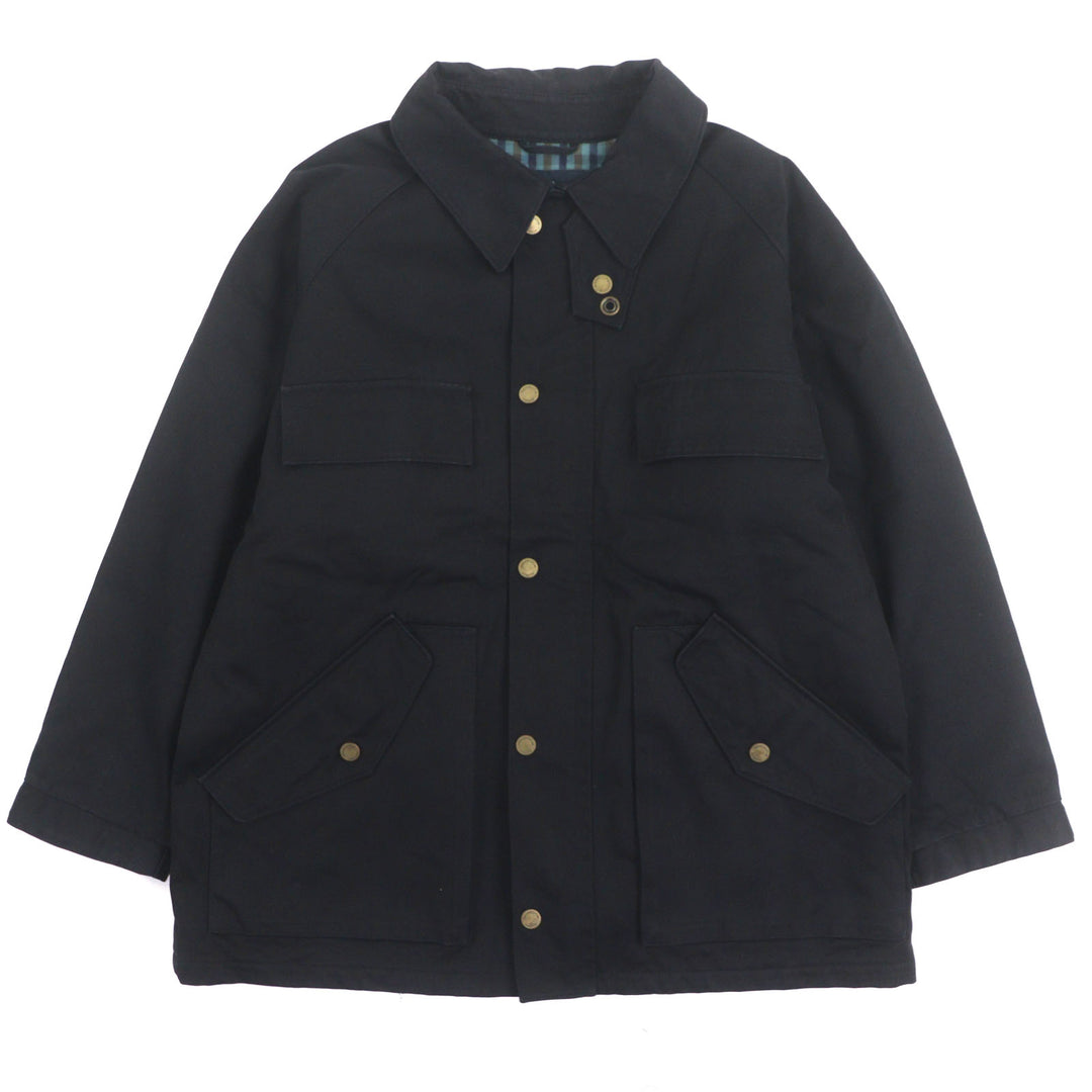 Very Good Aquascutum LONDON coat black cotton mens XL