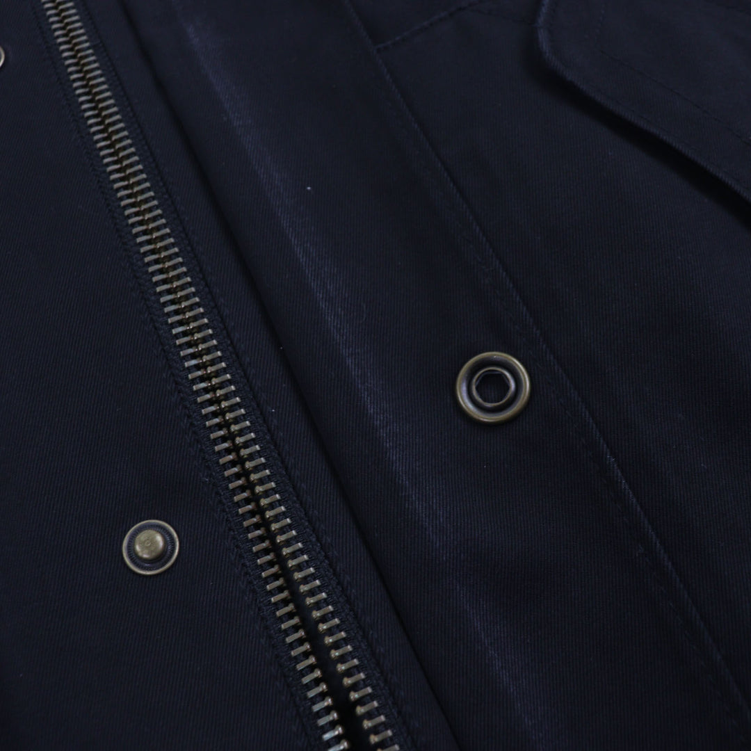 Very Good Aquascutum LONDON coat black cotton mens XL