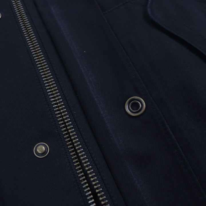 Very Good Aquascutum LONDON coat black cotton mens XL