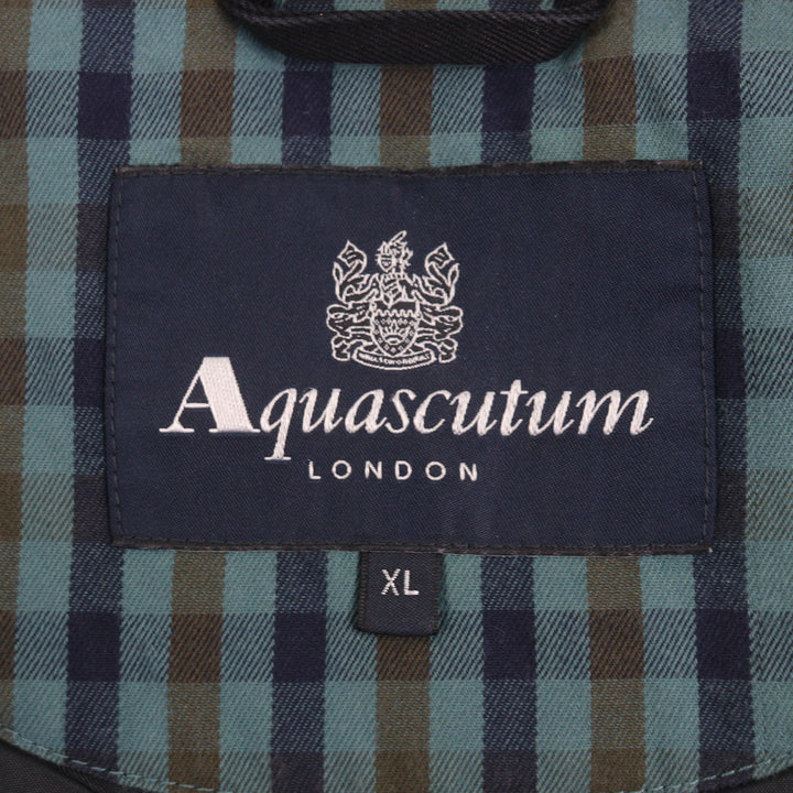 Very Good Aquascutum LONDON coat black cotton mens XL