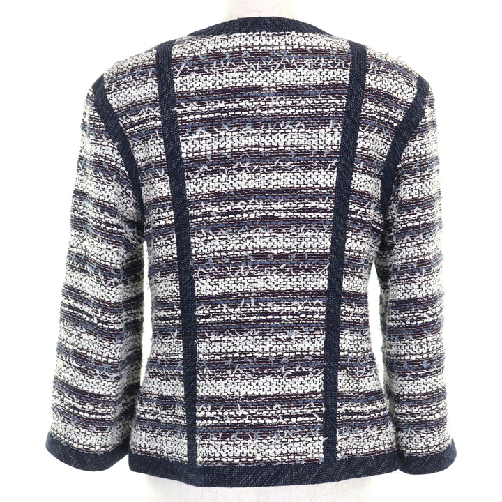 Excellent CHANEL collarless jacket Multi cotton Women 40 P45580V33648
