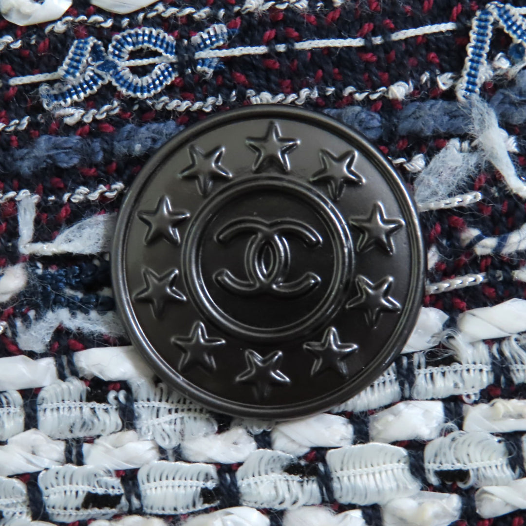 Excellent CHANEL collarless jacket Multi cotton Women 40 P45580V33648