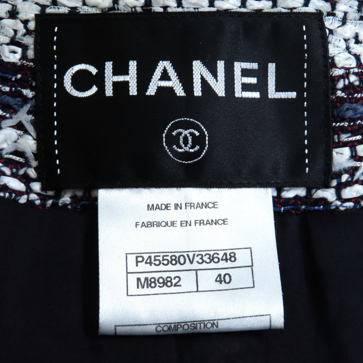 Excellent CHANEL collarless jacket Multi cotton Women 40 P45580V33648
