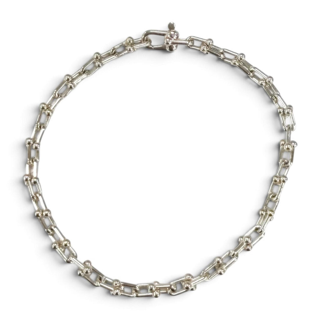 Excellent TIFFANY&Co. bracelet Micro Link Bracelet Silver AG925 Women