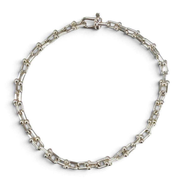 Excellent TIFFANY&Co. bracelet Micro Link Bracelet Silver AG925 Women