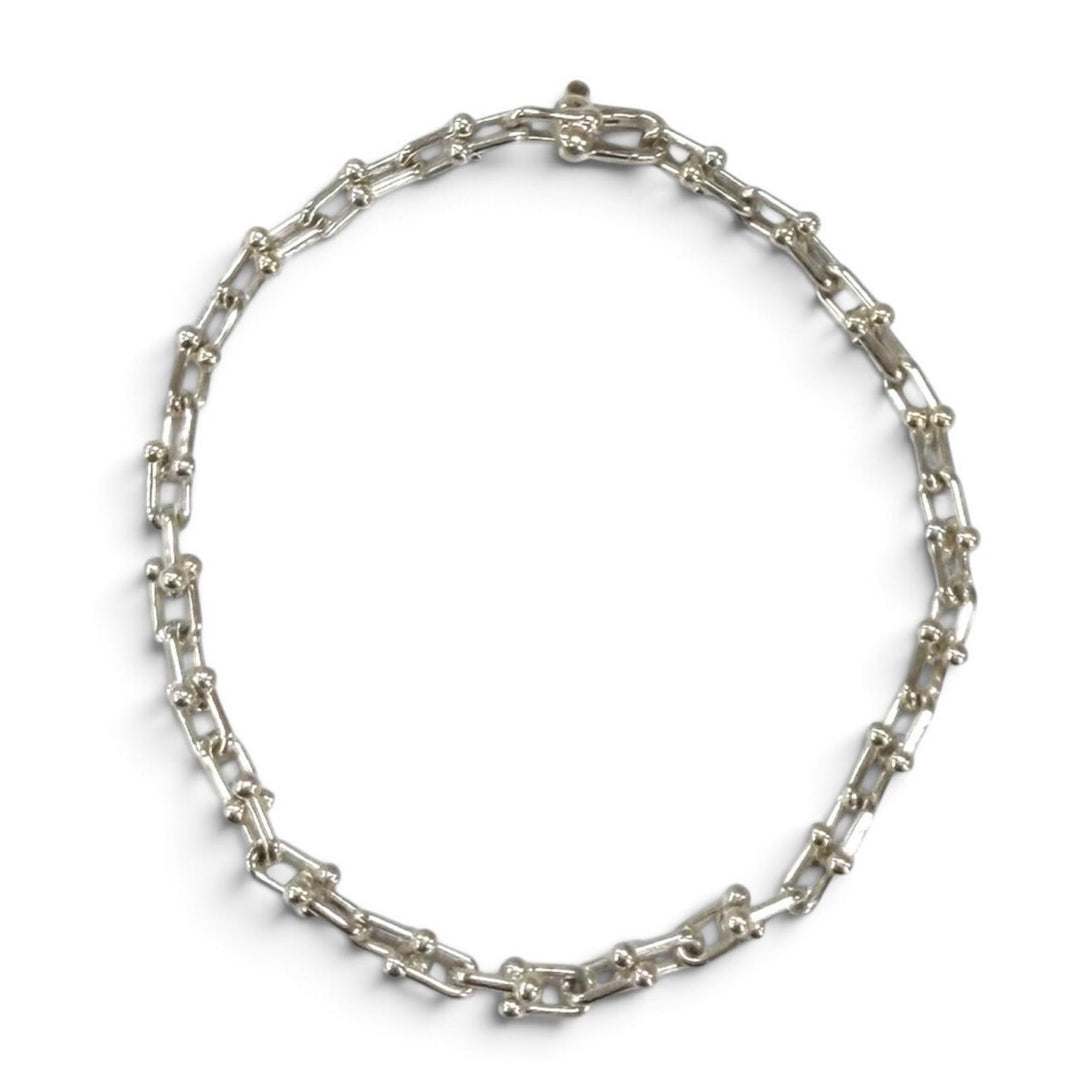 Excellent TIFFANY&Co. bracelet Micro Link Bracelet Silver AG925 Women