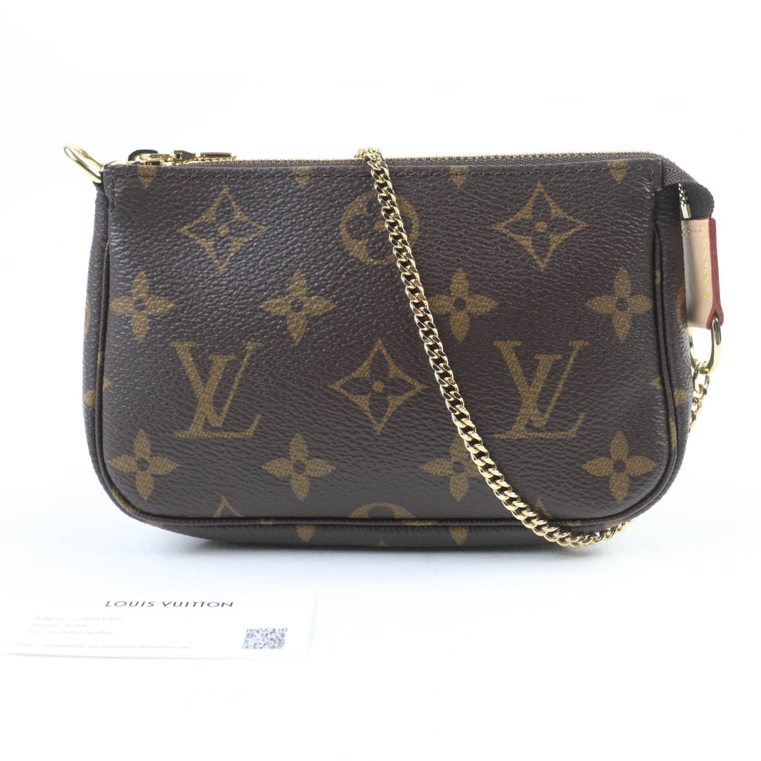 Pristine LOUIS VUITTON Accessory pouch Mini Pochette Accessoires canvas M58009