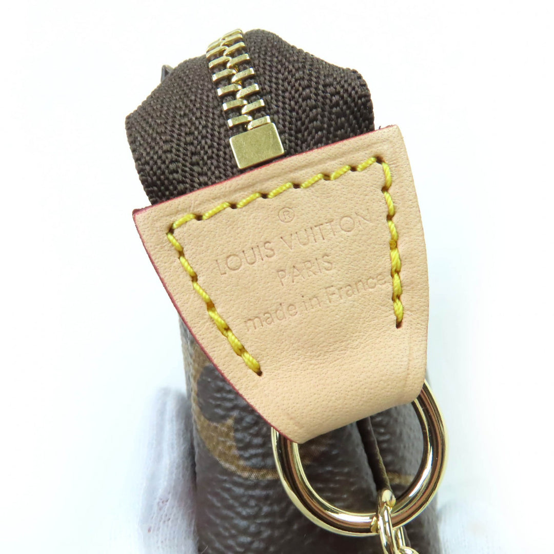 Pristine LOUIS VUITTON Accessory pouch Mini Pochette Accessoires canvas M58009