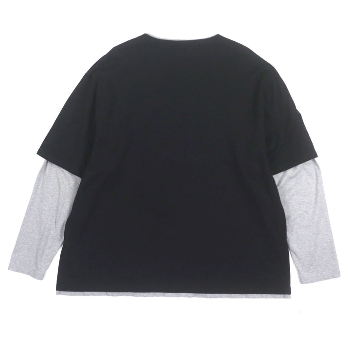 Great CELINE Long-sleeved T-shirt 16 Skater Cotton Jersey Tee Black Grey XL