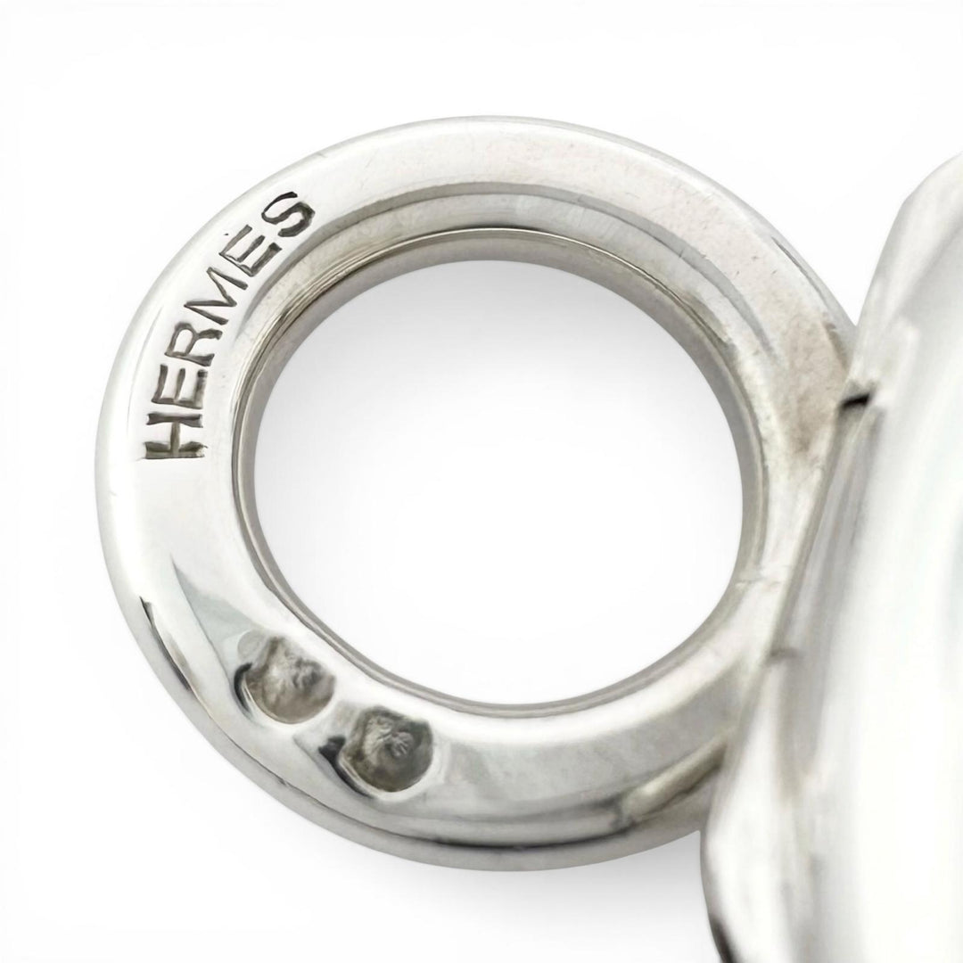 Great HERMES Pendant top Pill case Silver SV925 Women