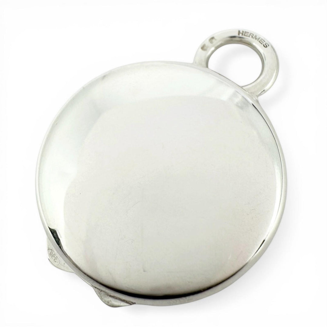 Great HERMES Pendant top Pill case Silver SV925 Women