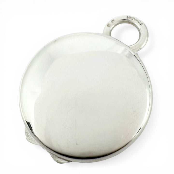 Great HERMES Pendant top Pill case Silver SV925 Women