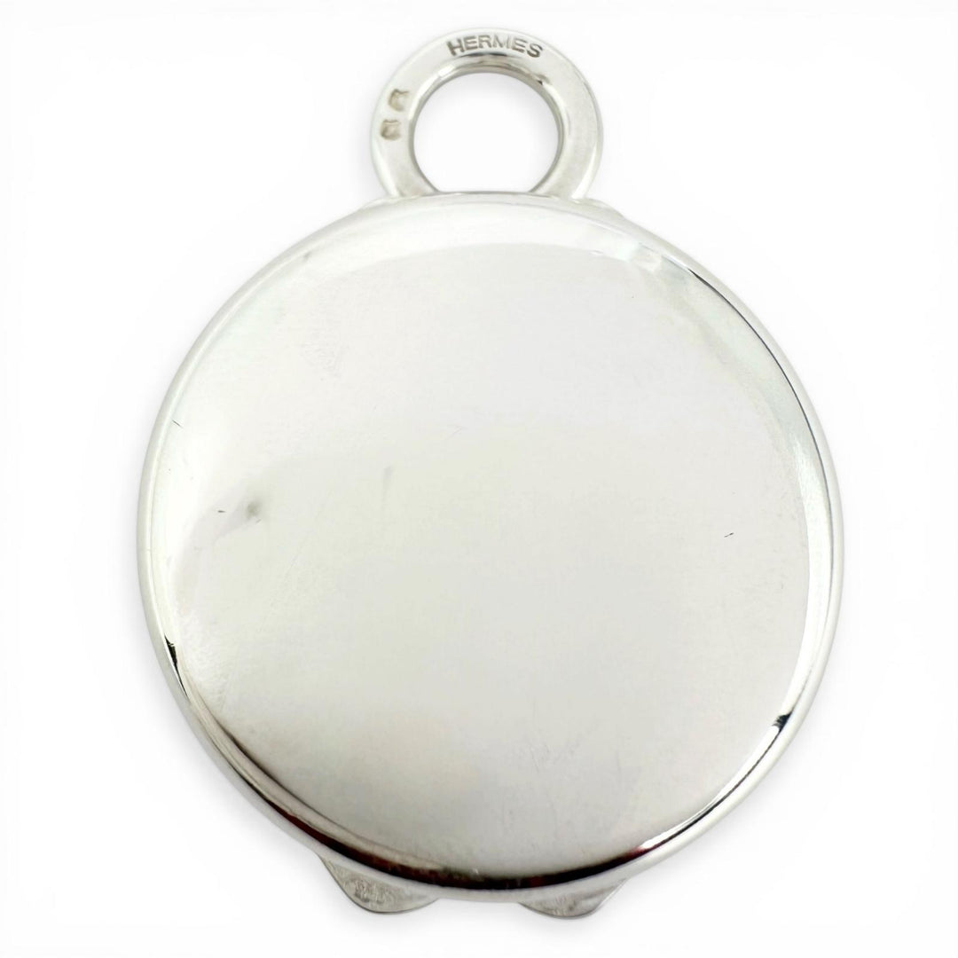 Great HERMES Pendant top Pill case Silver SV925 Women