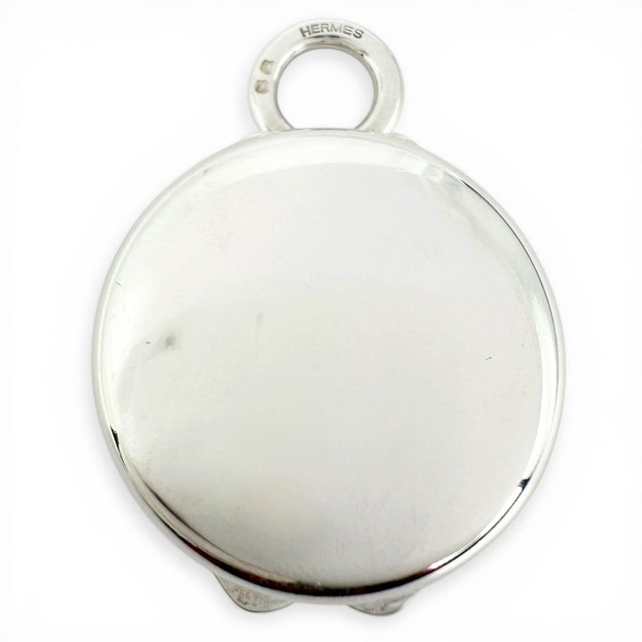 Great HERMES Pendant top Pill case Silver SV925 Women