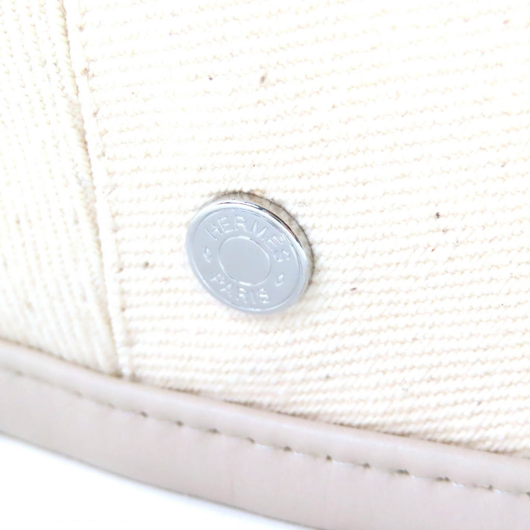 Excellent HERMES beret Saint Honoré Serie Button Denim cotton Women 58 222017N