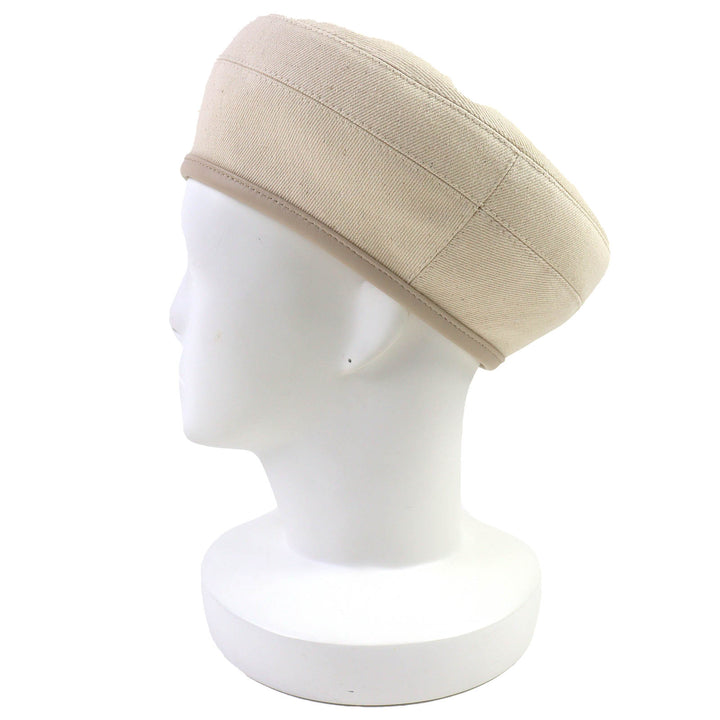 Excellent HERMES beret Saint Honoré Serie Button Denim cotton Women 58 222017N