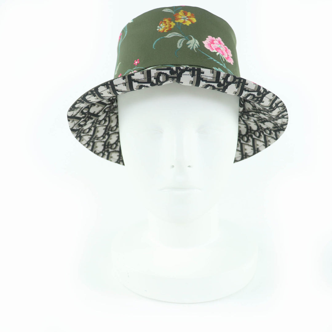 Excellent Christian Dior TEDDY-D Oblique reversible bucket hat 56 32PFL923I153