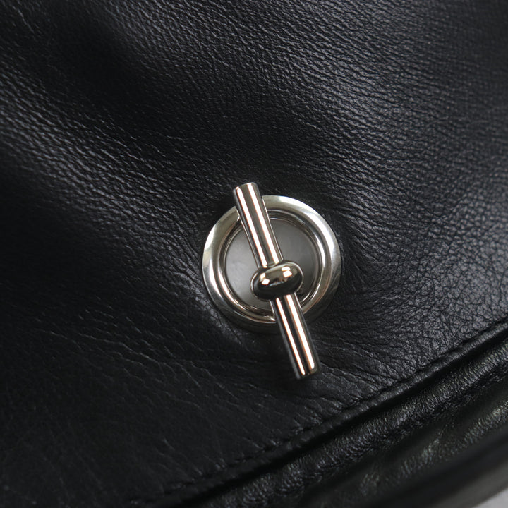 HERMES 帽子 グレナン バケットハット ブラック 羊革 メンズ