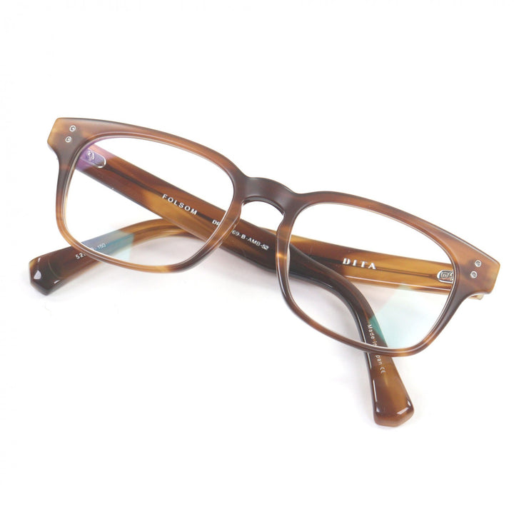 Very Good DITA Glasses FOLSOM Wellington Frame Mud Brown DRX-2069