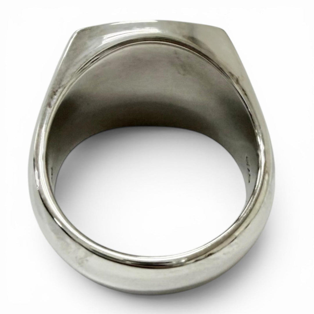Great TOM WOOD Ring ring Square Cushion Current product Silver 925 mens 50