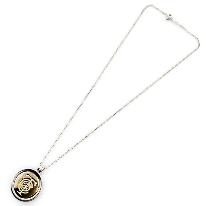Great TIFFANY&Co. Necklace Combi T&C Coin Silver 925 Women