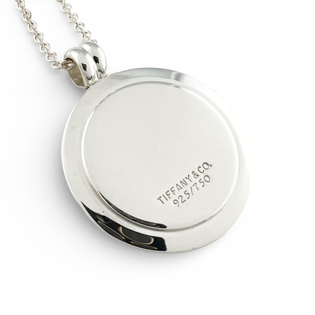 Great TIFFANY&Co. Necklace Combi T&C Coin Silver 925 Women