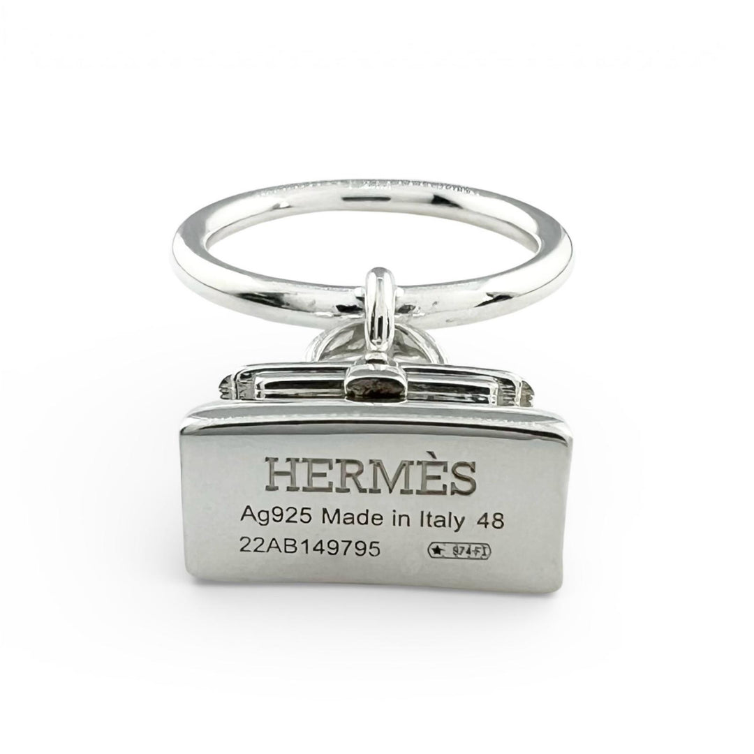 Excellent HERMES Ring Kelly Amulet Ring Silver AG925 Women 48