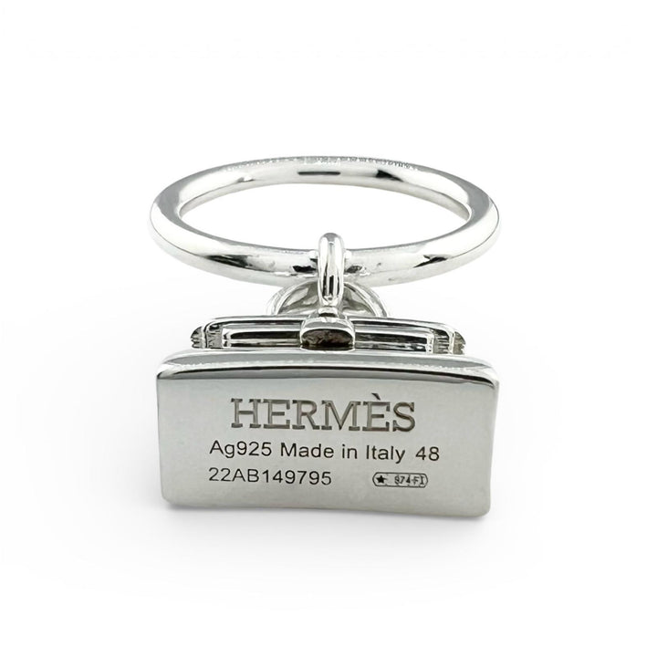 Excellent HERMES Ring Kelly Amulet Ring Silver AG925 Women 48