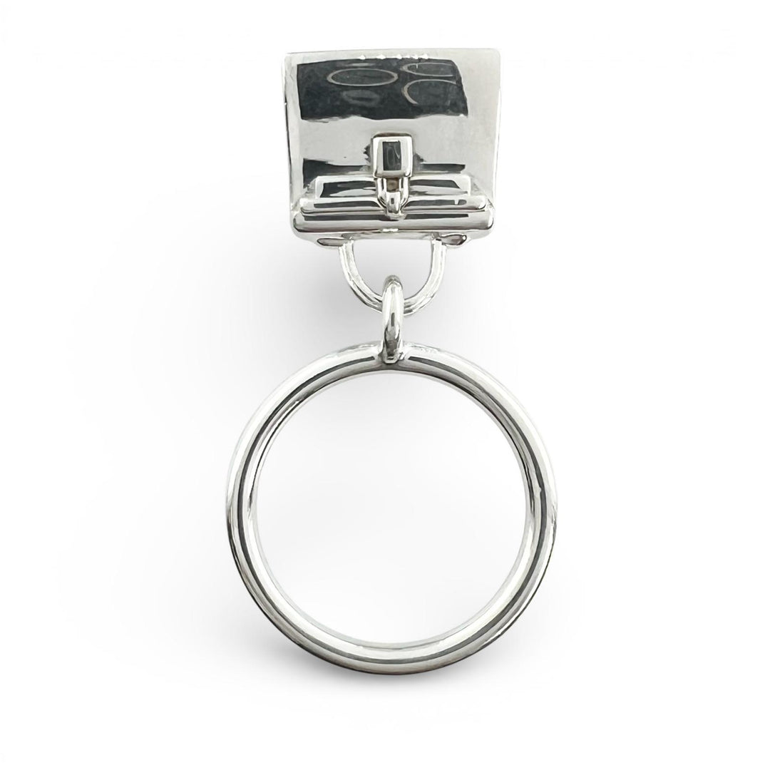 Excellent HERMES Ring Kelly Amulet Ring Silver AG925 Women 48