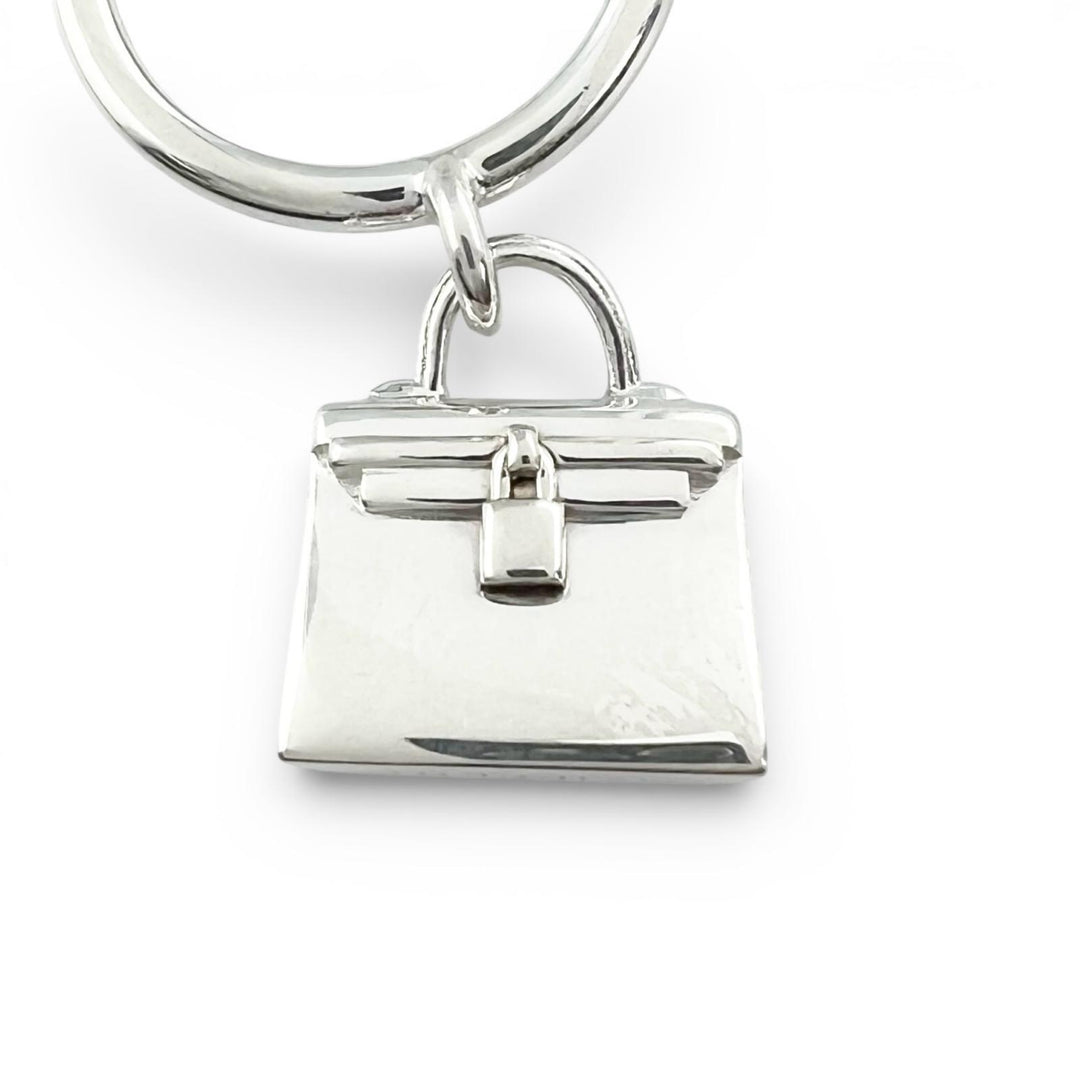Excellent HERMES Ring Kelly Amulet Ring Silver AG925 Women 48