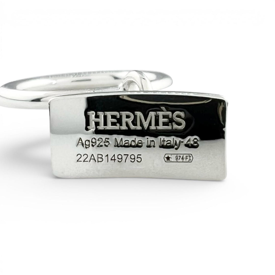 Excellent HERMES Ring Kelly Amulet Ring Silver AG925 Women 48