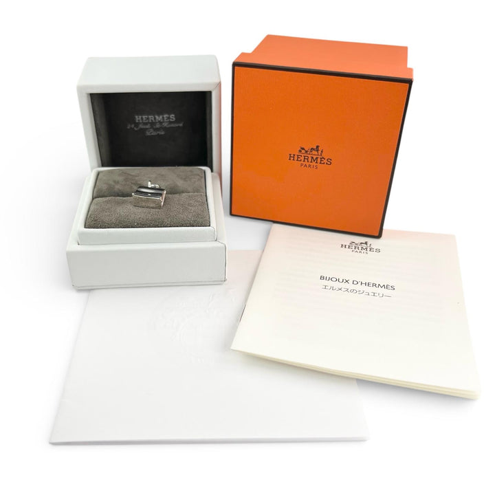 Excellent HERMES Ring Kelly Amulet Ring Silver AG925 Women 48