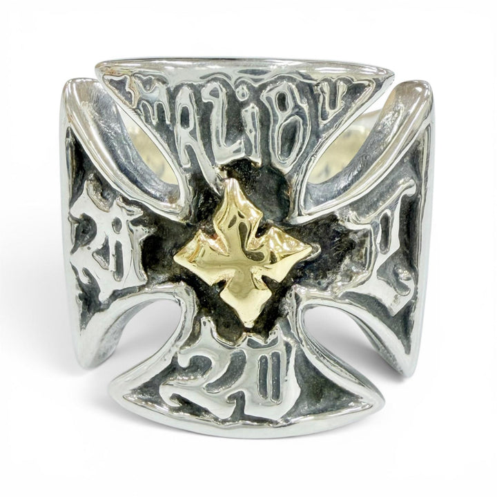 Excellent Bill Wall Leather Ring ring Malibu Cross Ring Iron Cross Silver 925