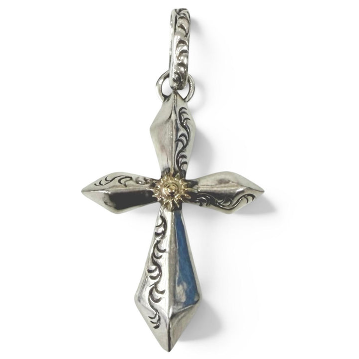 Great ARIZONA FREEDOM Pendant top Cross, Sun God Silver Silver mens