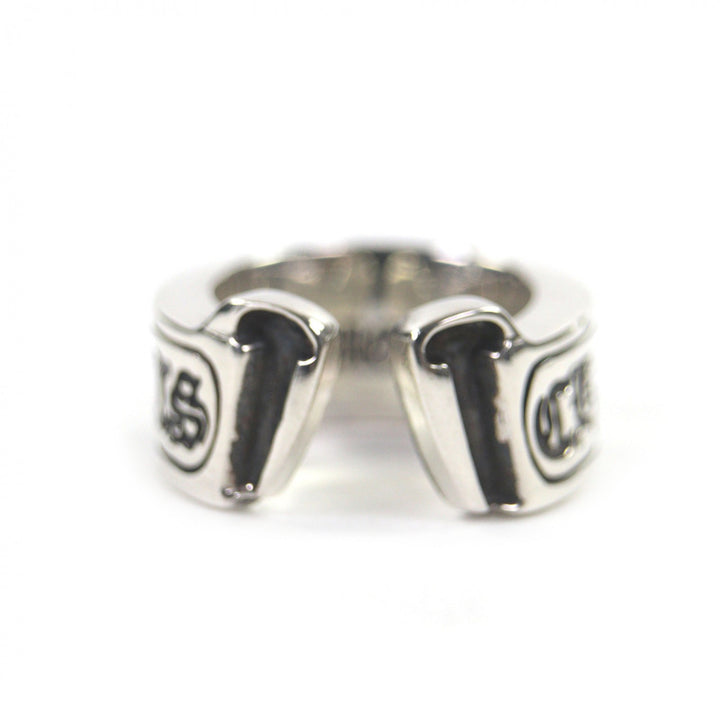 Excellent CHROME HEARTS Ring Large scroll label Silver 925 mens