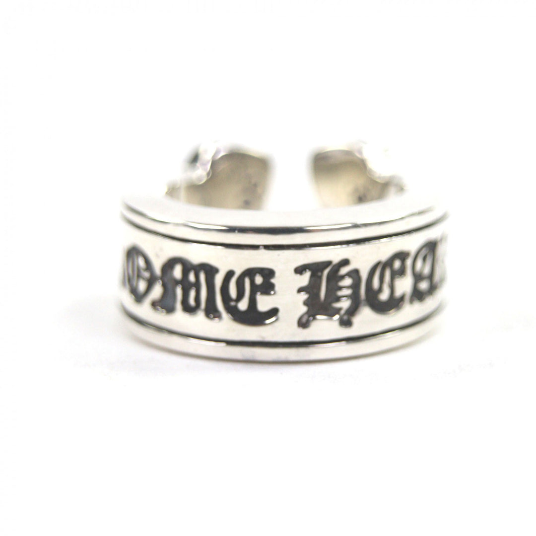 Excellent CHROME HEARTS Ring Large scroll label Silver 925 mens