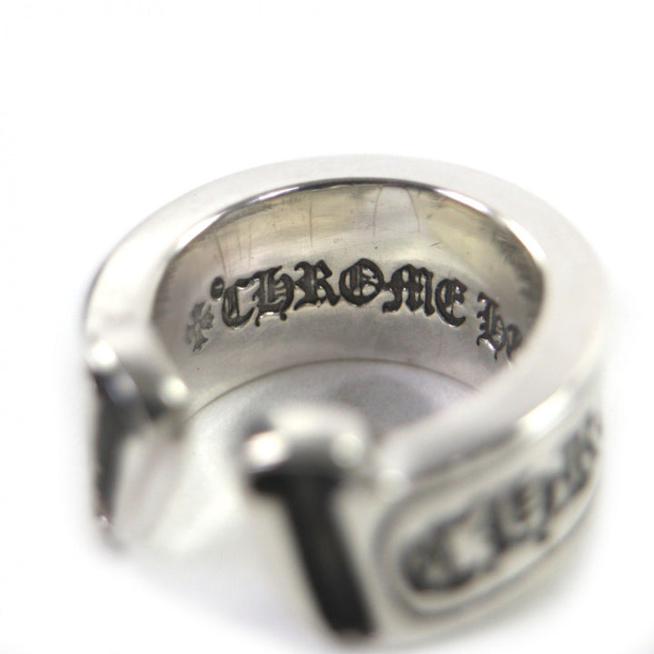 Excellent CHROME HEARTS Ring Large scroll label Silver 925 mens