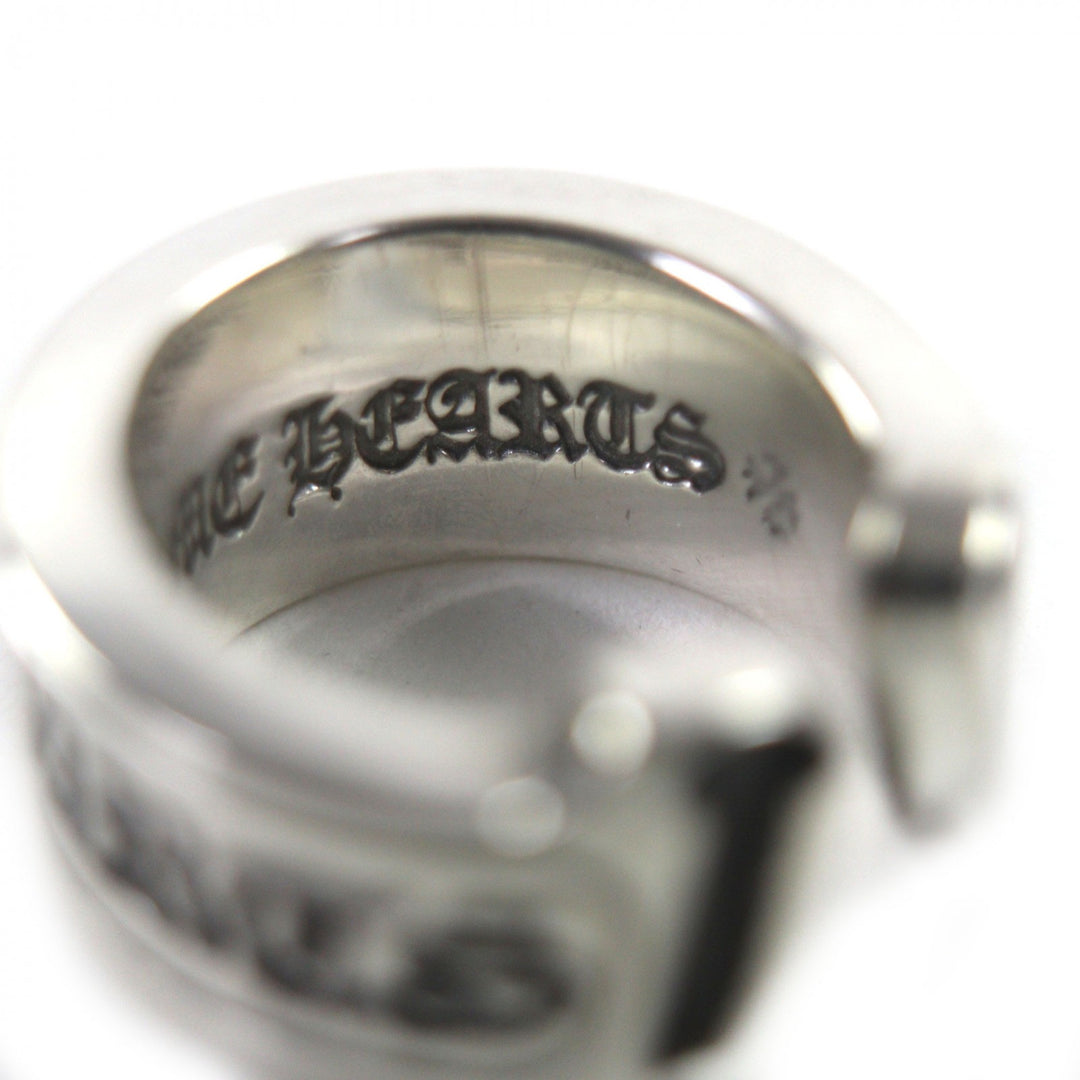 Excellent CHROME HEARTS Ring Large scroll label Silver 925 mens