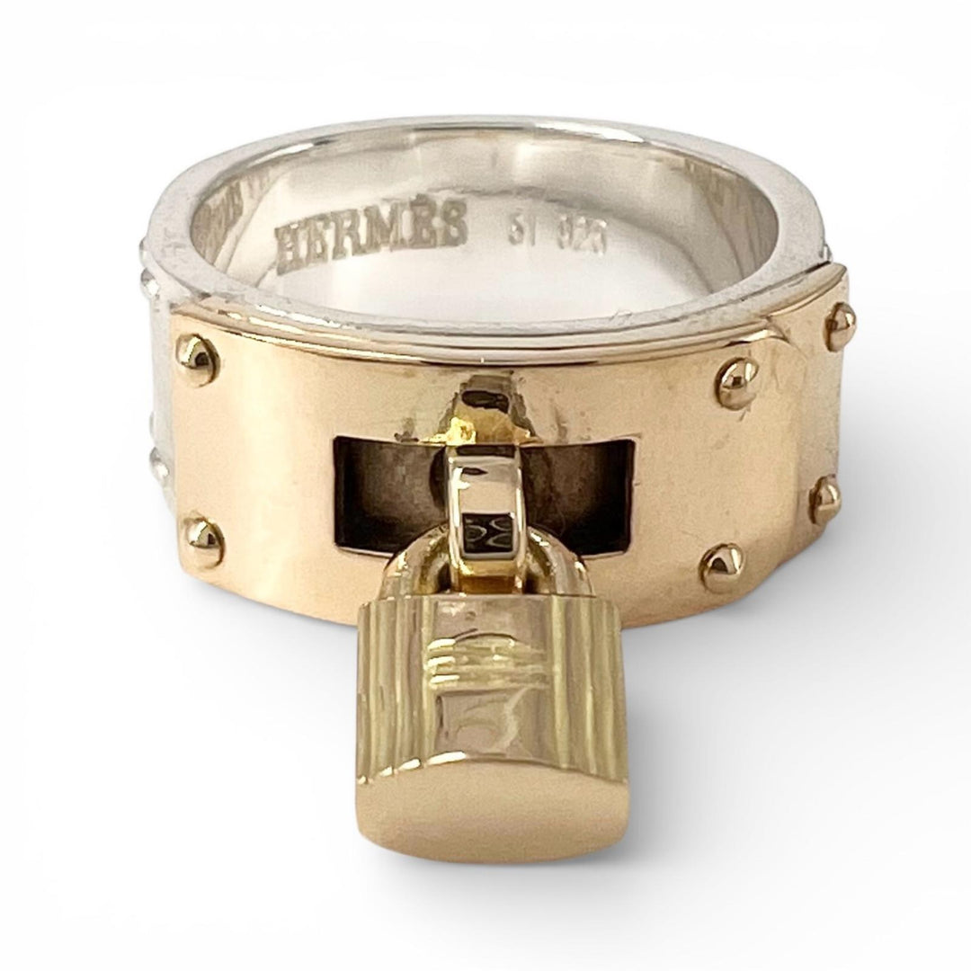 Excellent HERMES Ring Kelly Ring Silver 925 Women