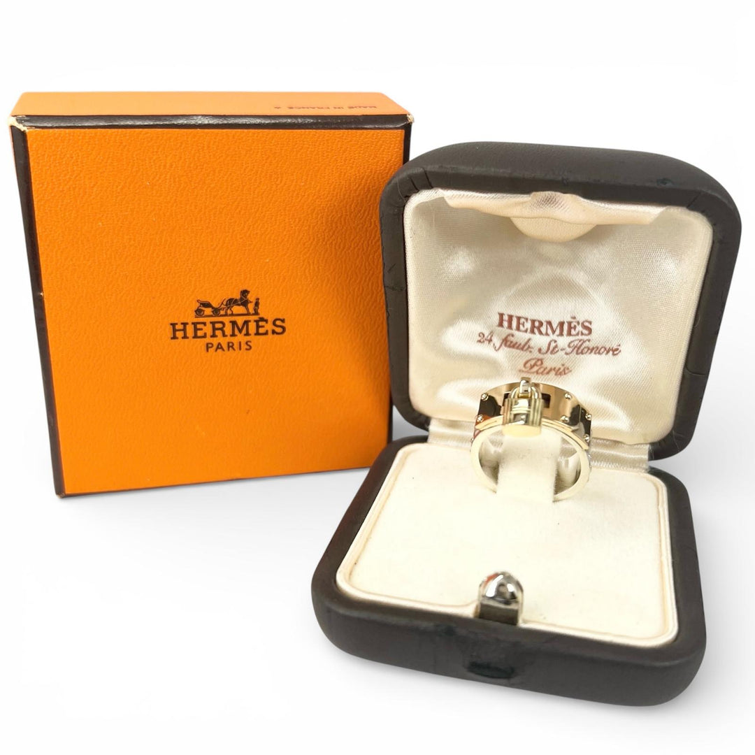 Excellent HERMES Ring Kelly Ring Silver 925 Women