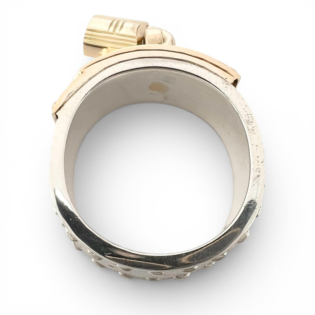 Excellent HERMES Ring Kelly Ring Silver 925 Women