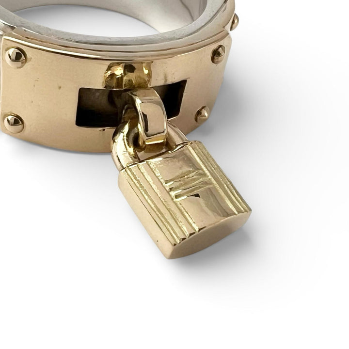 Excellent HERMES Ring Kelly Ring Silver 925 Women