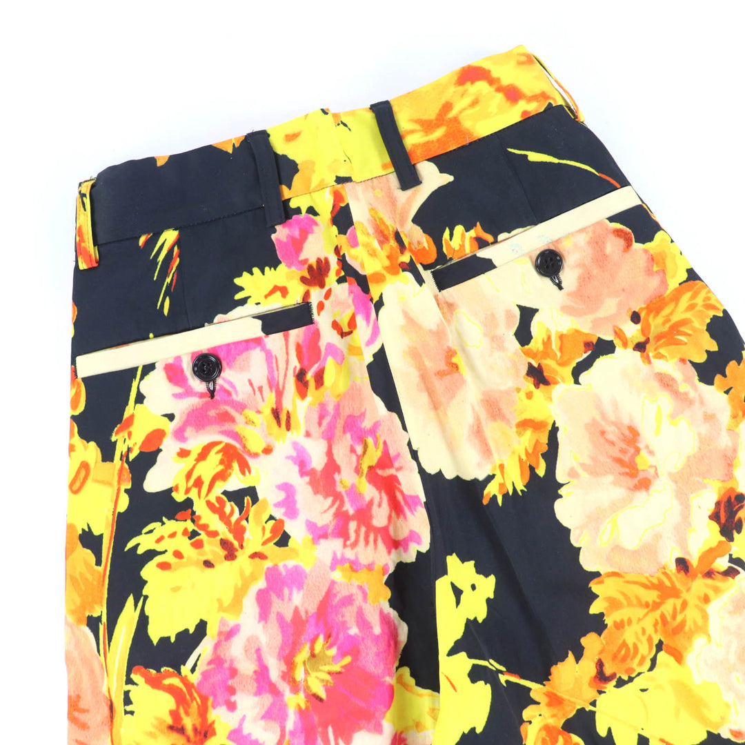 Pristine DRIES VAN NOTEN Podium Floral Wide Leg Trousers by Christian Lacroix 34