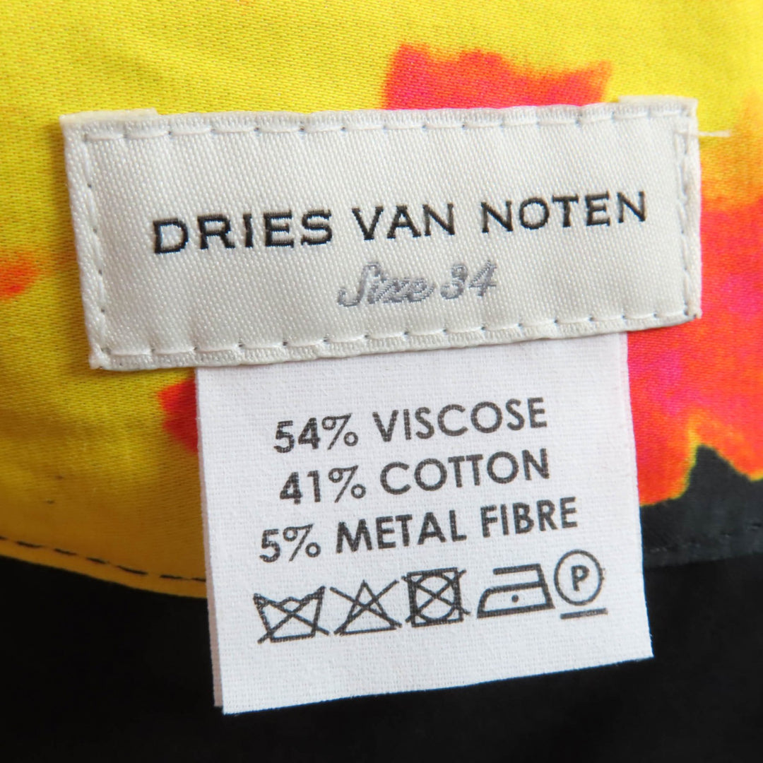 Pristine DRIES VAN NOTEN Podium Floral Wide Leg Trousers by Christian Lacroix 34