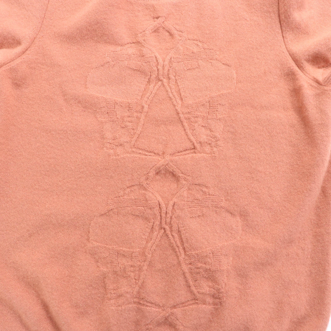 Excellent HERMES Short sleeve knit Brides de Gala Crew neck Orange wool Women 38